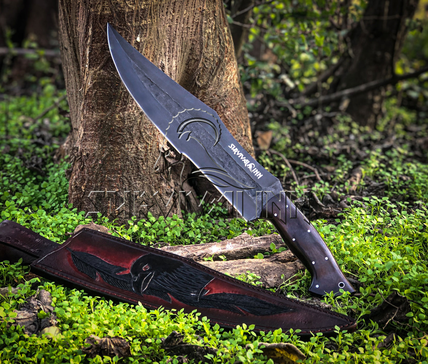 Premium Hand-Forged Bog Hunting Bowie Knife | High Carbon Steel Survival Blade knife | Survivalinn