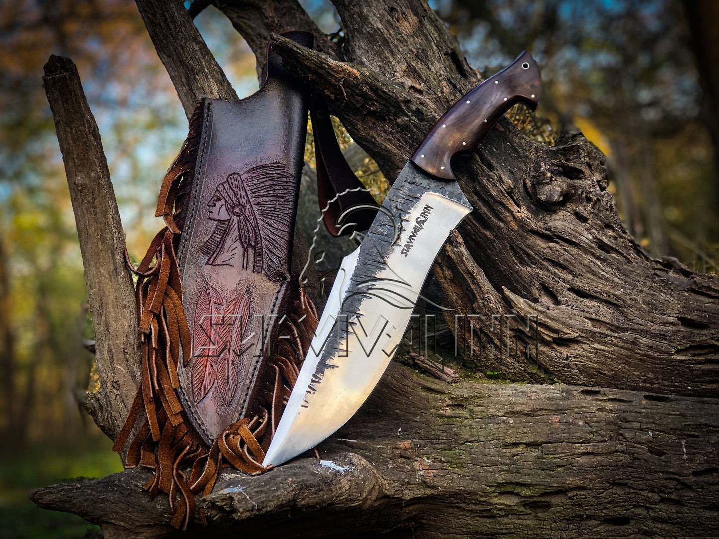 Premium Bushcrafter Bowie Knife – High Carbon Steel Hunting Blade
