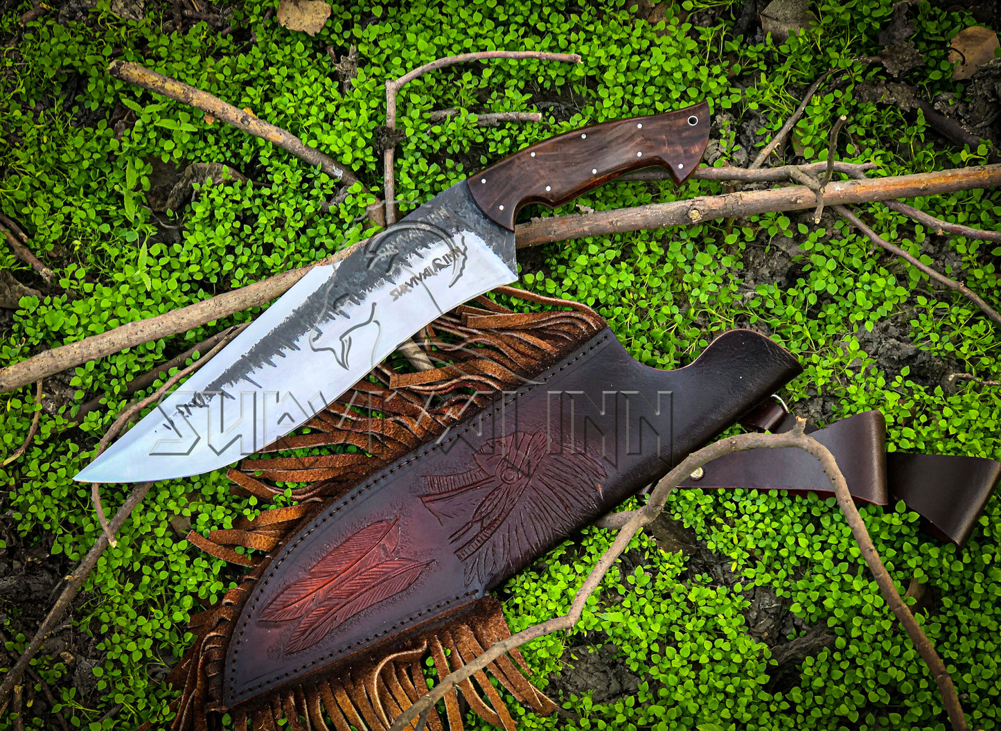 Premium Bushcrafter Bowie Knife – High Carbon Steel Hunting Blade