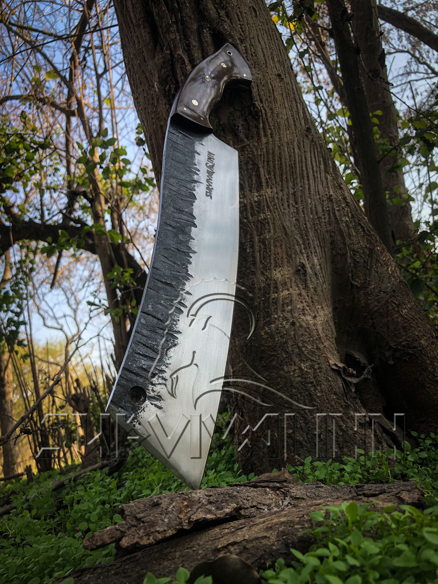 Premium Hand-Forged Bog Hunting Bowie Knife | High Carbon Steel Survival Blade