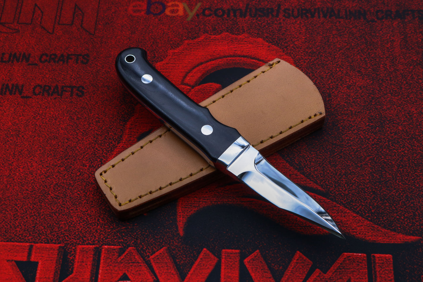 Loveless style | New York Special Knife|Black Micarta