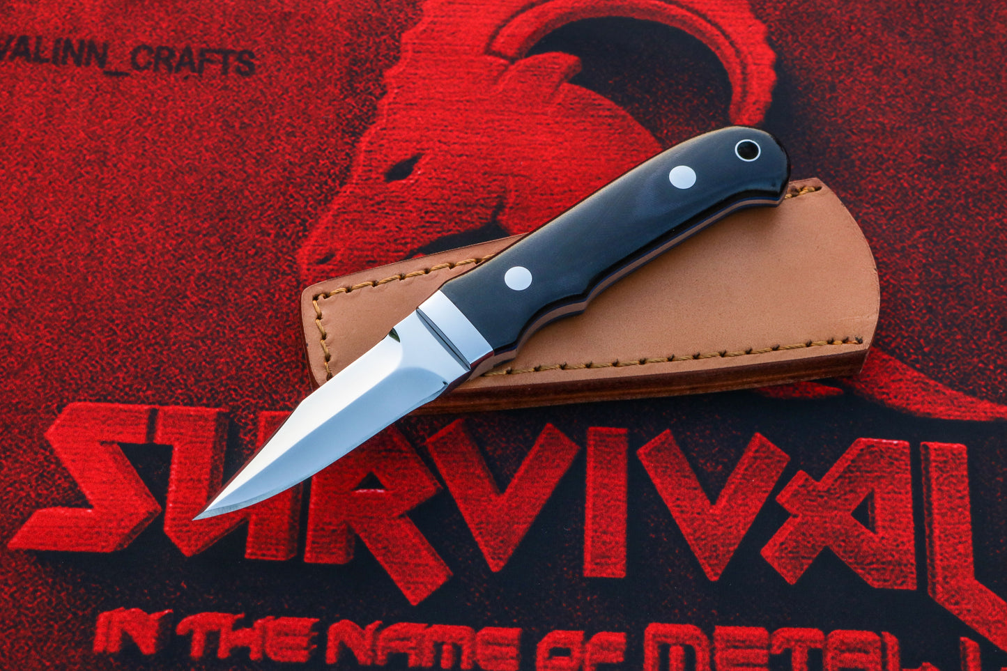 Loveless style | New York Special Knife|Black Micarta