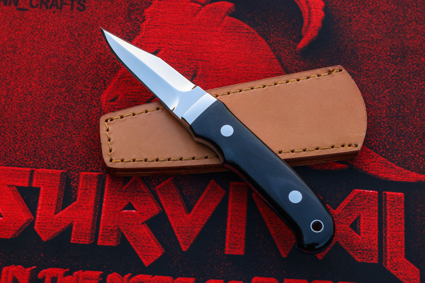Loveless style | New York Special Knife|Black Micarta
