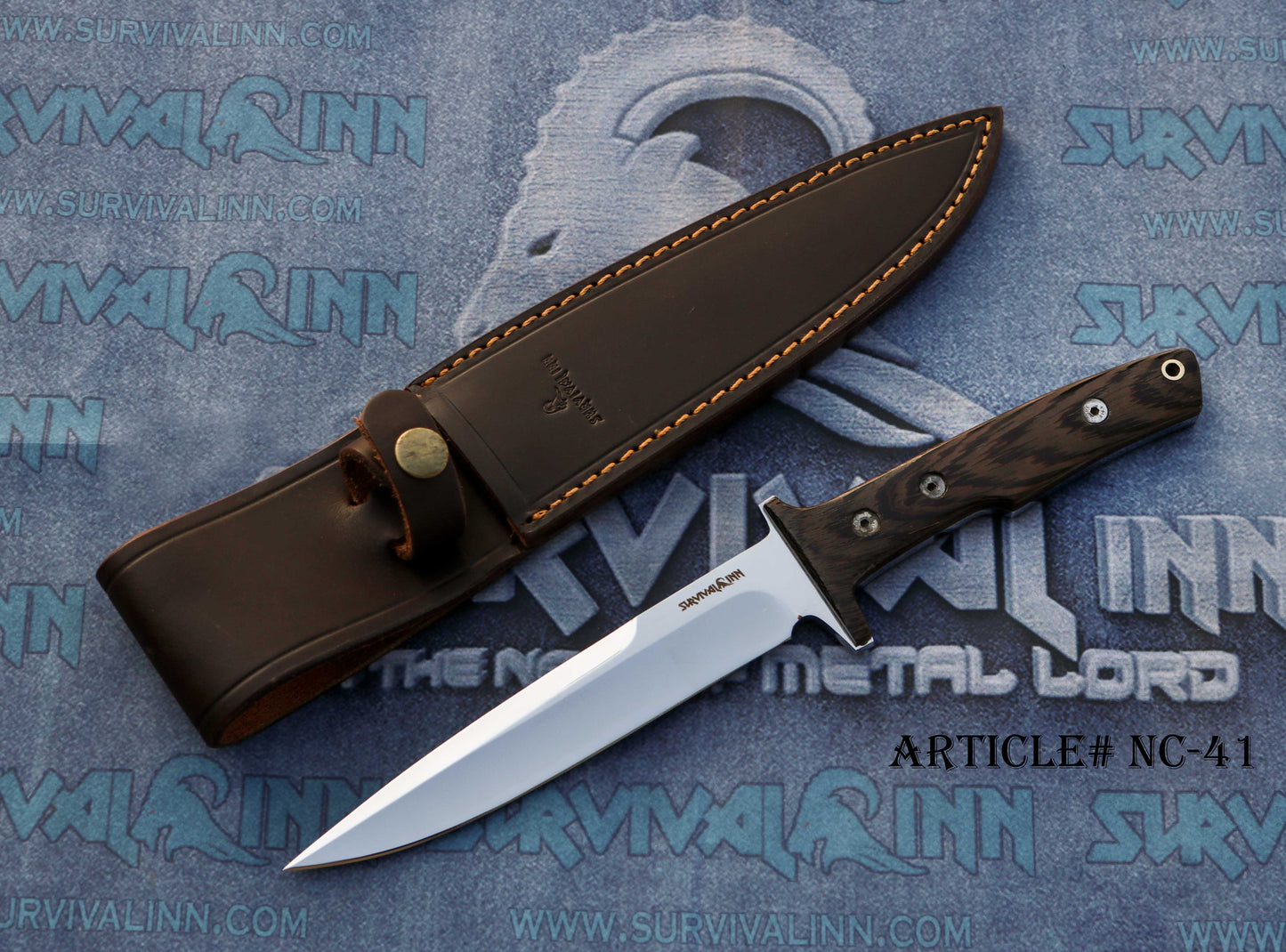 Handcrafted Tactical Knife with Exotic Wenge Wood Handle β EDC Fixed Blade