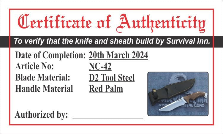 Custom Made Handmade D2 tool steel Tactical Bowie knife