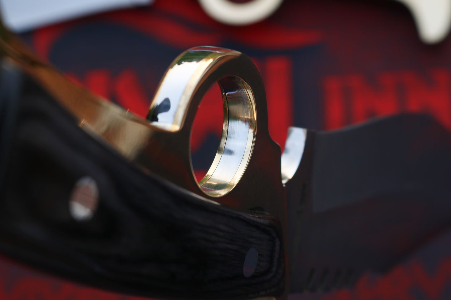 Detailed View of Finger hole and Craftsmanship on Daryl Dixon Replica Blade
