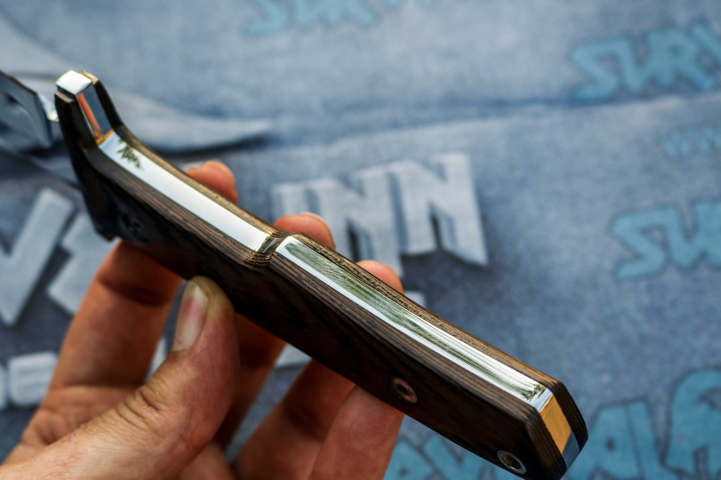 Handcrafted Tactical Knife with Exotic Wenge Wood Handle β EDC Fixed Blade