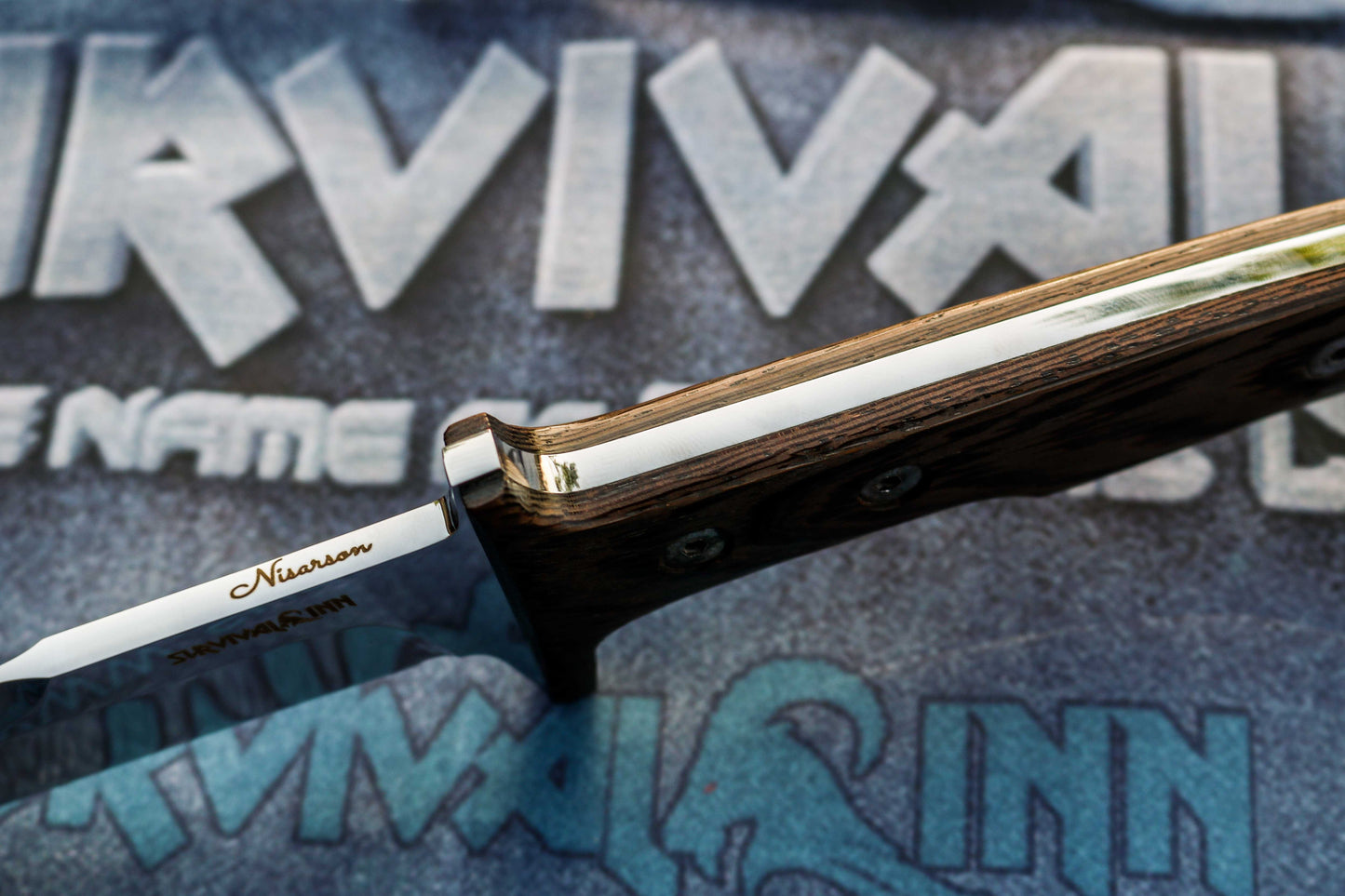Handcrafted Tactical Knife with Exotic Wenge Wood Handle β EDC Fixed Blade
