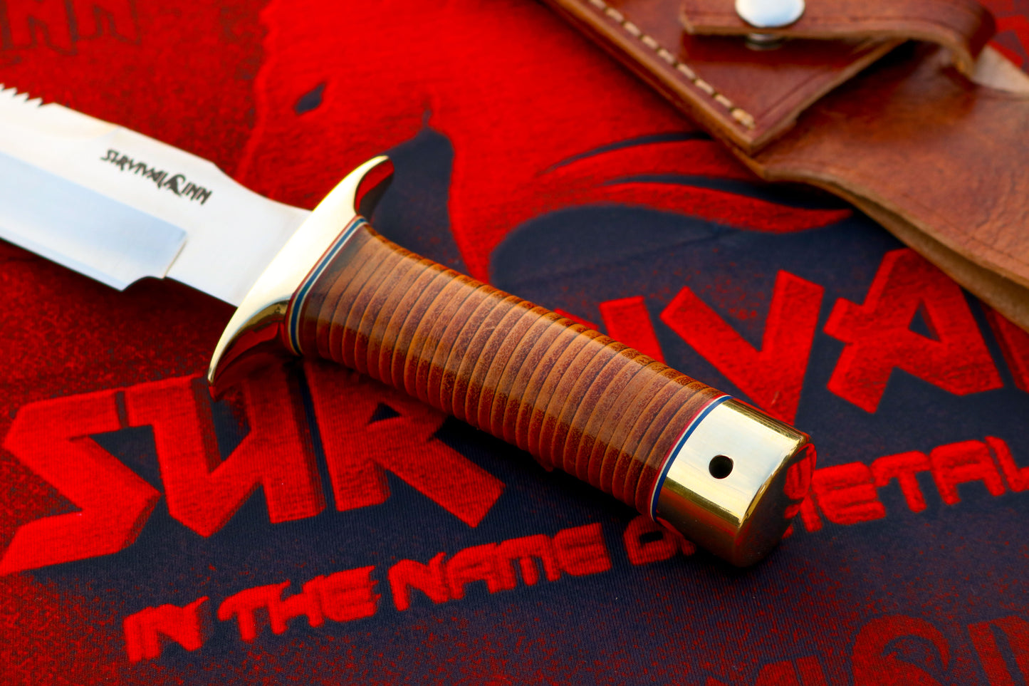 randall model 1 all purpose fighting bowie knife brass pomel