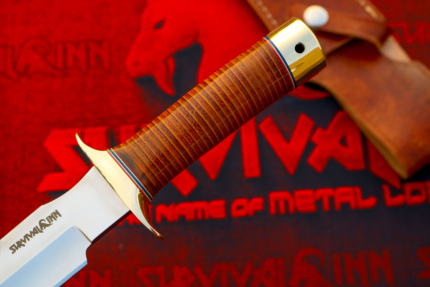 randall model 1 all purpose fighting bowie knife, leather handle