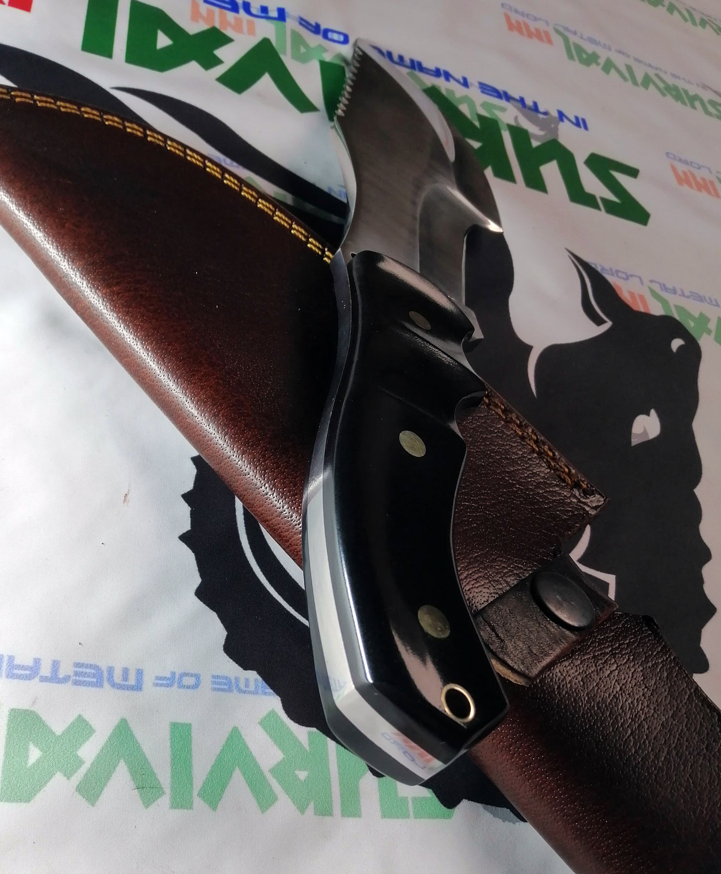 Movie-inspired tracker knife suitable for camping, bushcraft, and survival