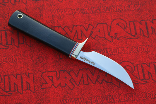 Upswept skinner blade on Randall Model 20 Yukon Skinner with durable Micarta grip