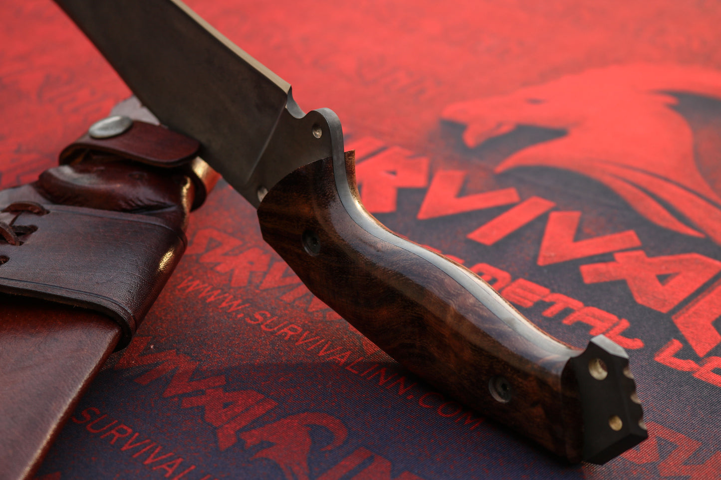 Custom Handmade High Carbon Steel Tactical Hunting Bowie knife with Leather Sheath