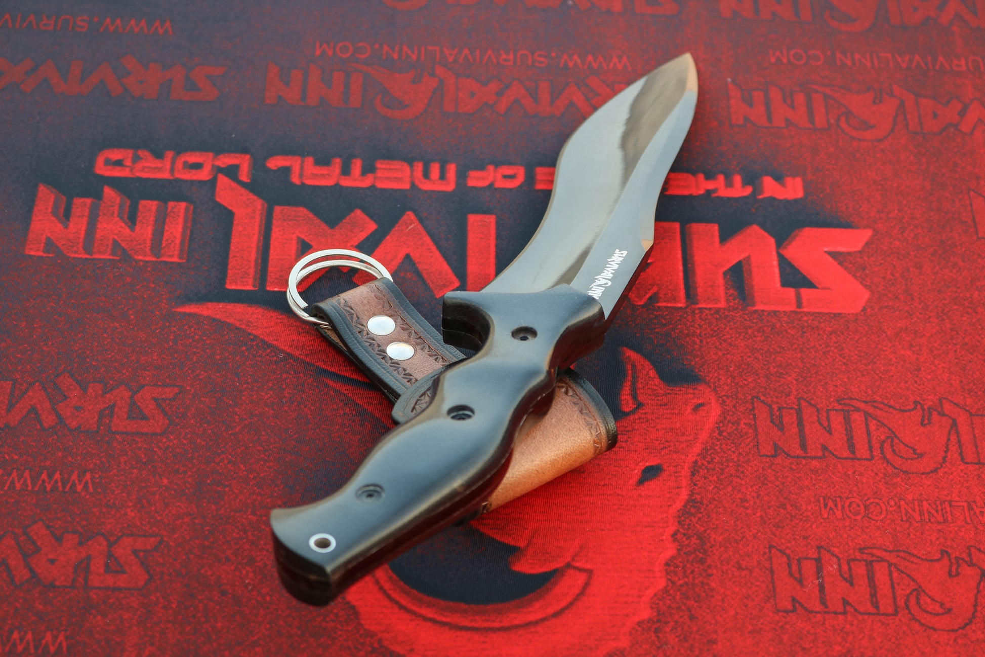 Handcrafted Bowie knife with ergonomic handle design