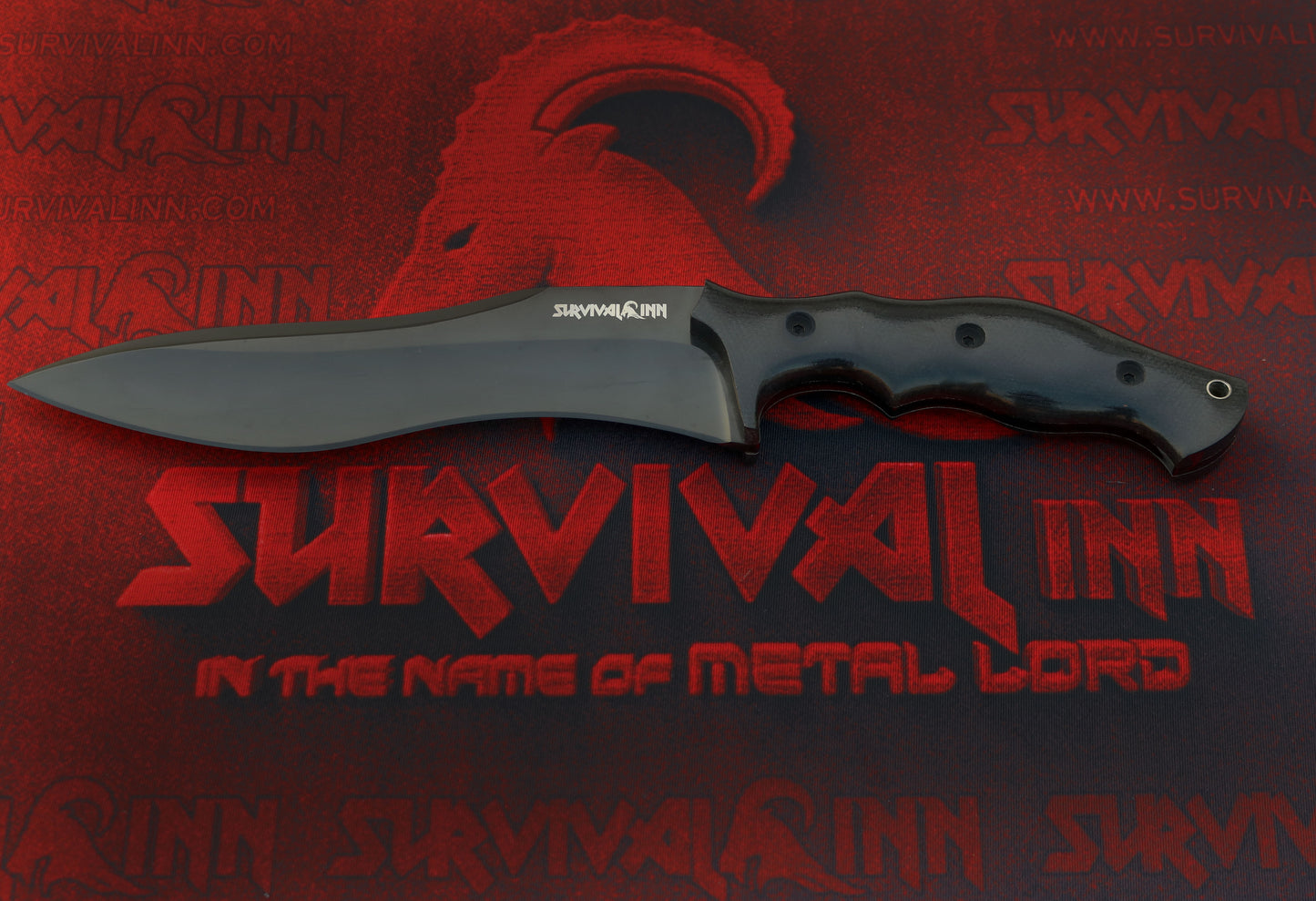 Premium D2 steel custom Bowie knife outdoor display