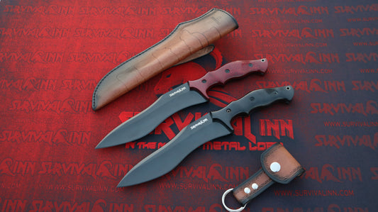 Premium D2 steel custom Bowie knife outdoor display