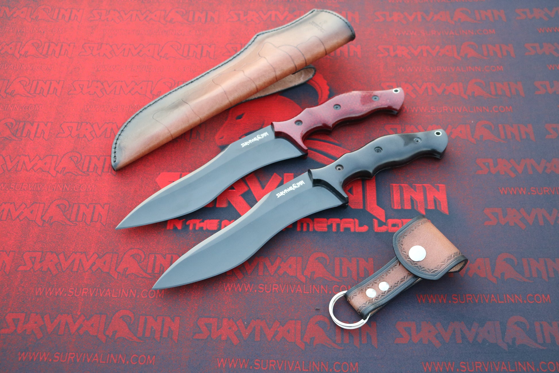 Custom handmade Redemption Bowie knife sheath included