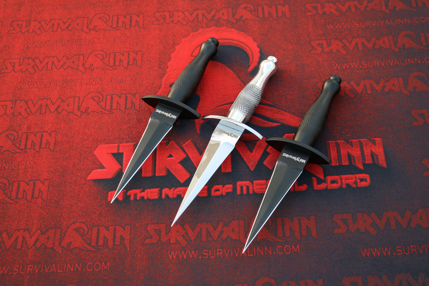 Detail of the classic Fairbairn-Sykes brass [or other material] grip handle for superior tactical control