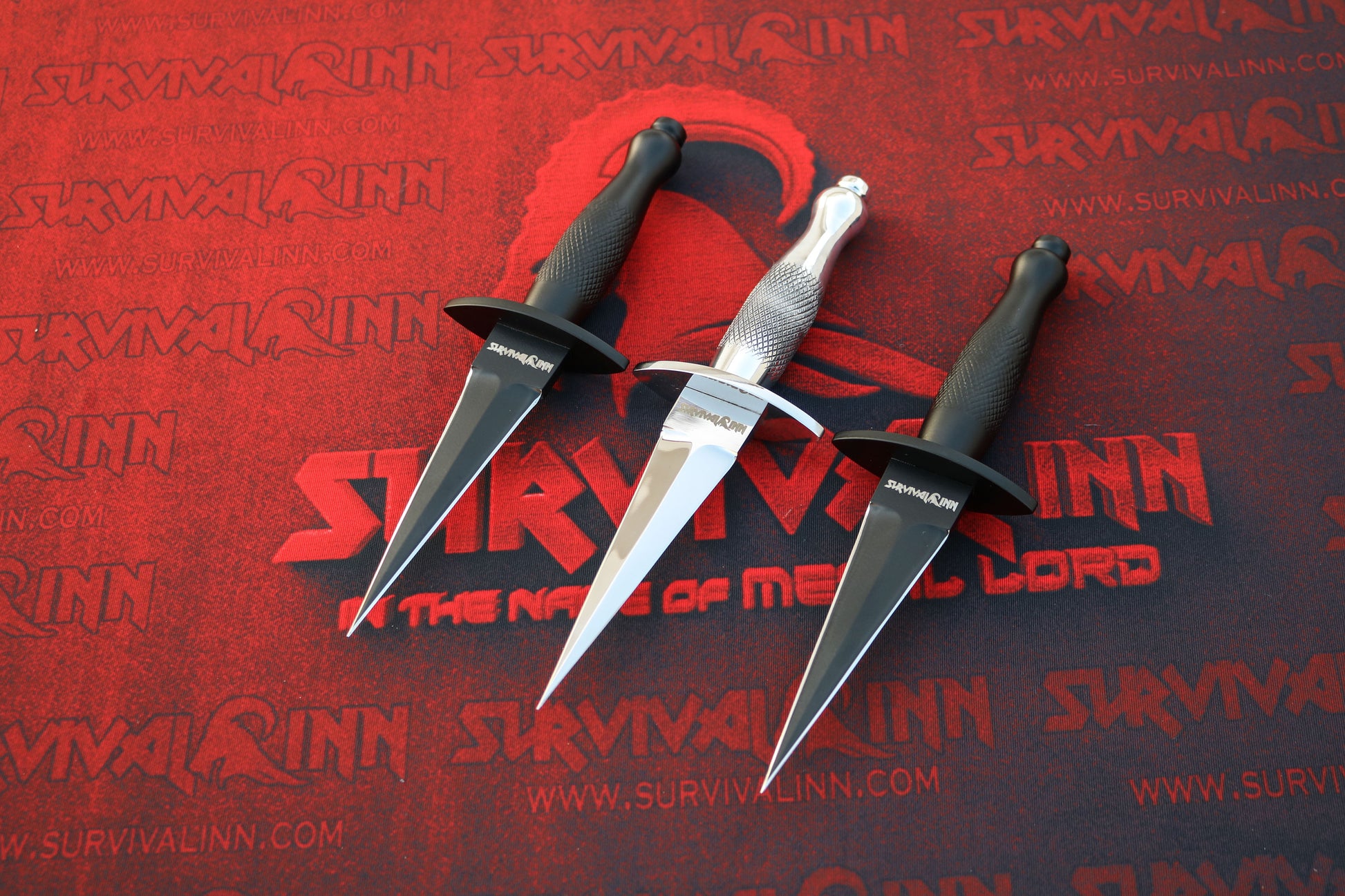 Detail of the classic Fairbairn-Sykes brass [or other material] grip handle for superior tactical control