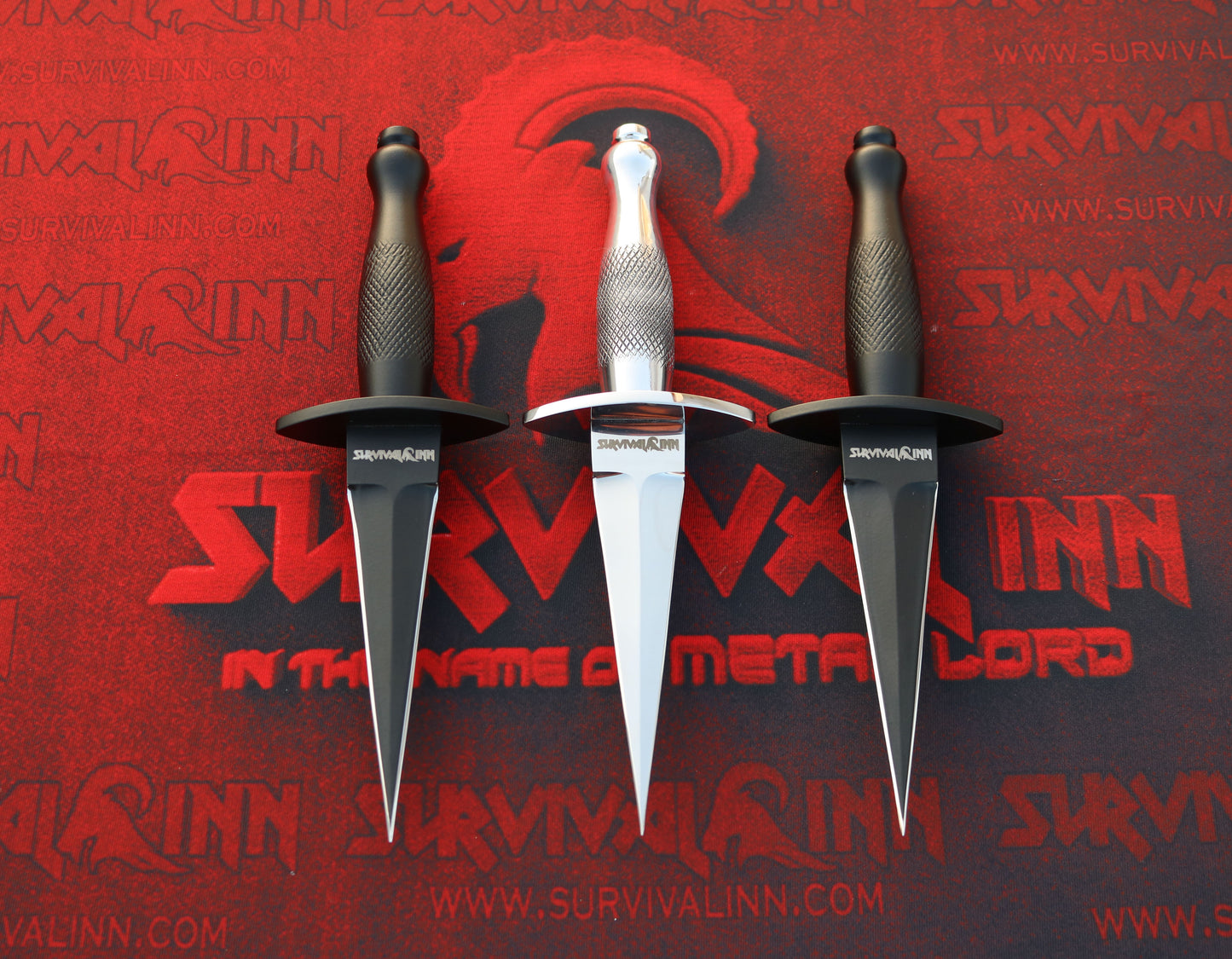 Tactical Commando Dagger held in a reverse grip, demonstrating its perfect balance for close-quarters fighting