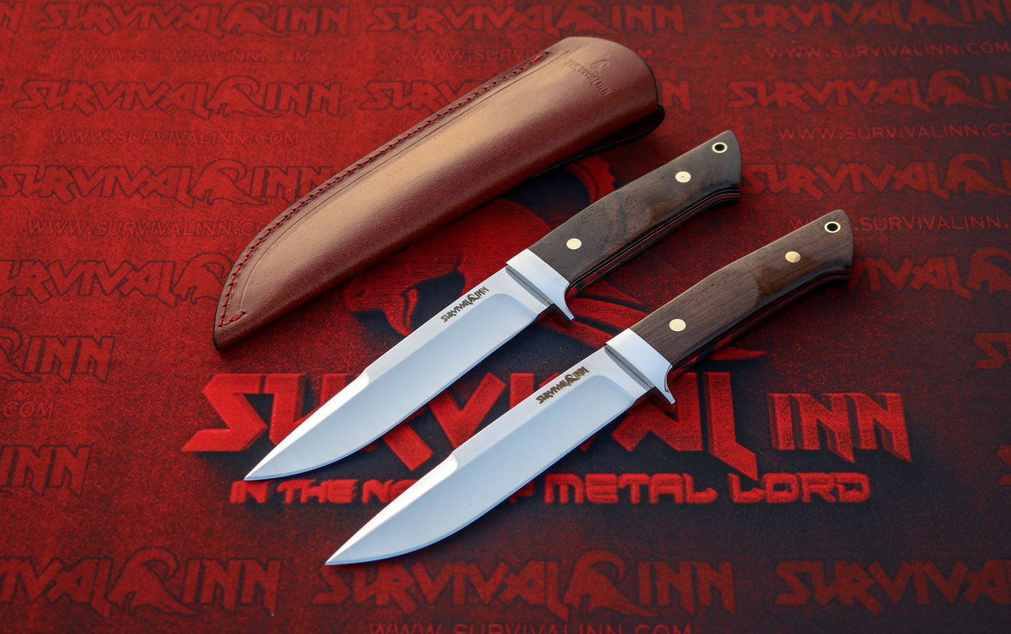 Loveless Drop Point Hunter knife with [Handle Material, Walnut wood scales and a stainless guard