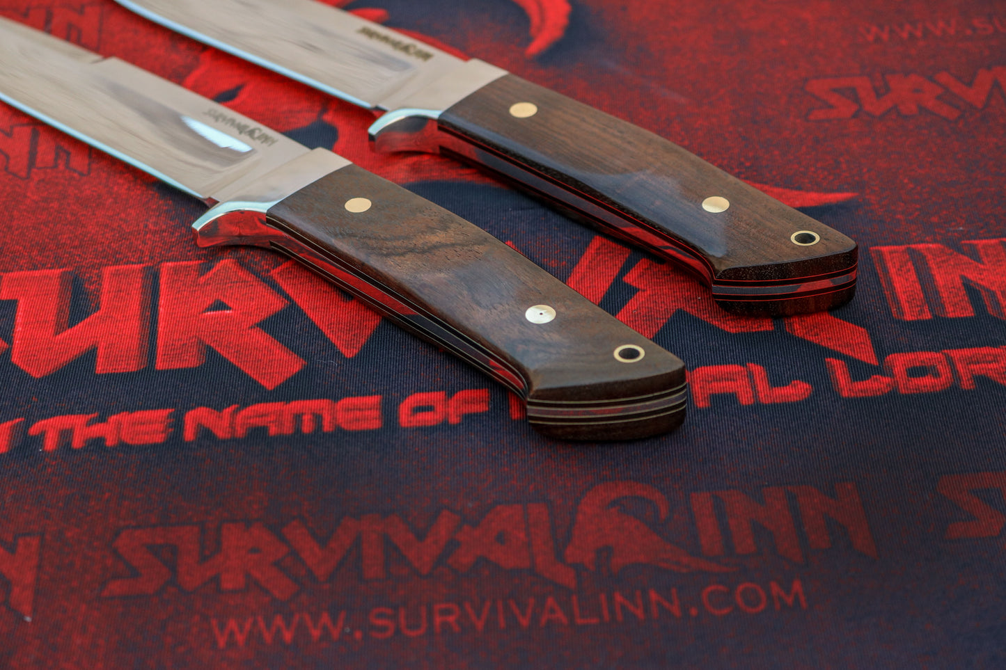 Top-down view highlighting the symmetry and tapered blade of the Loveless design