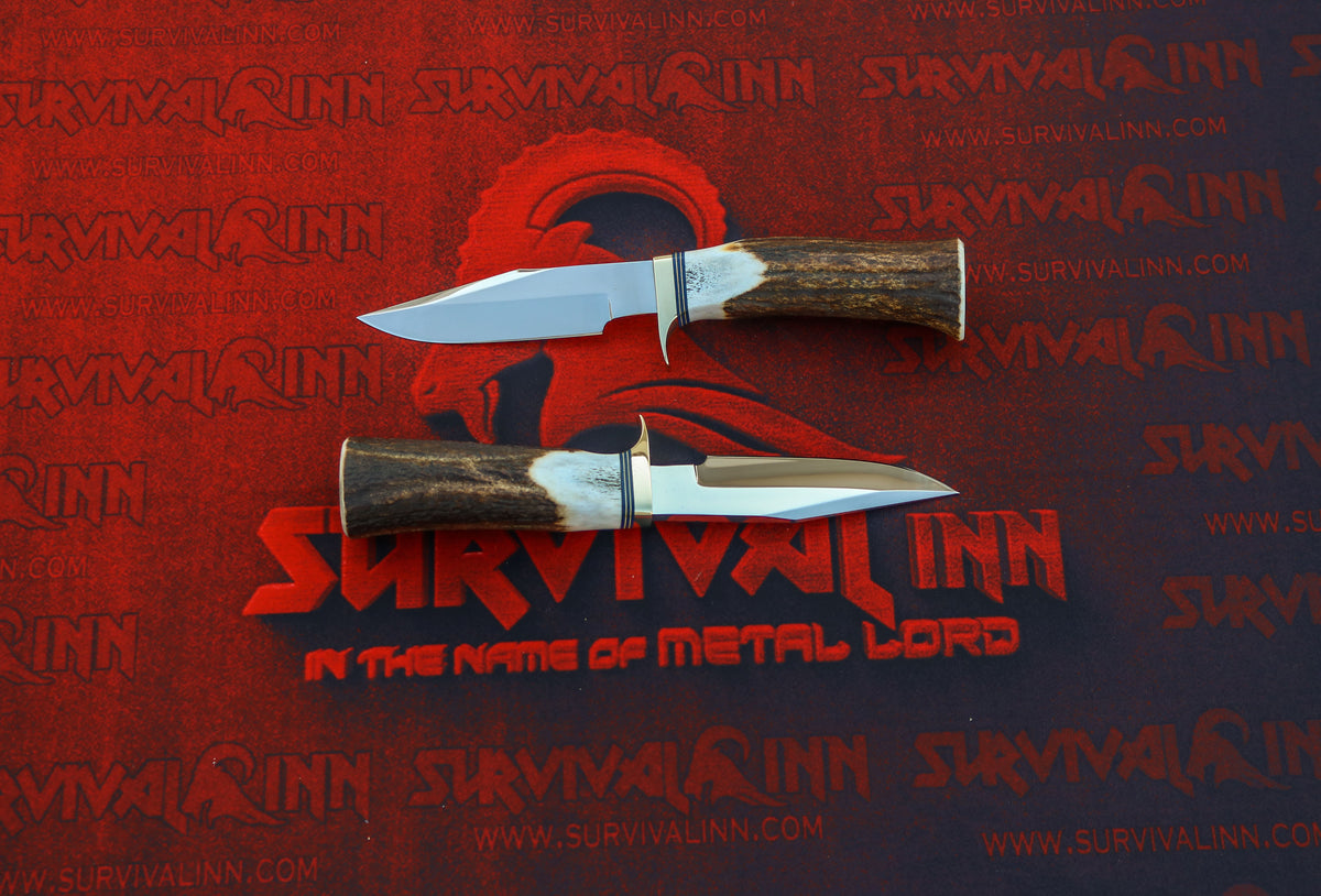 Randall Model 8 Trout and Bird knife with its handle and blade displayed together for a detailed product view.