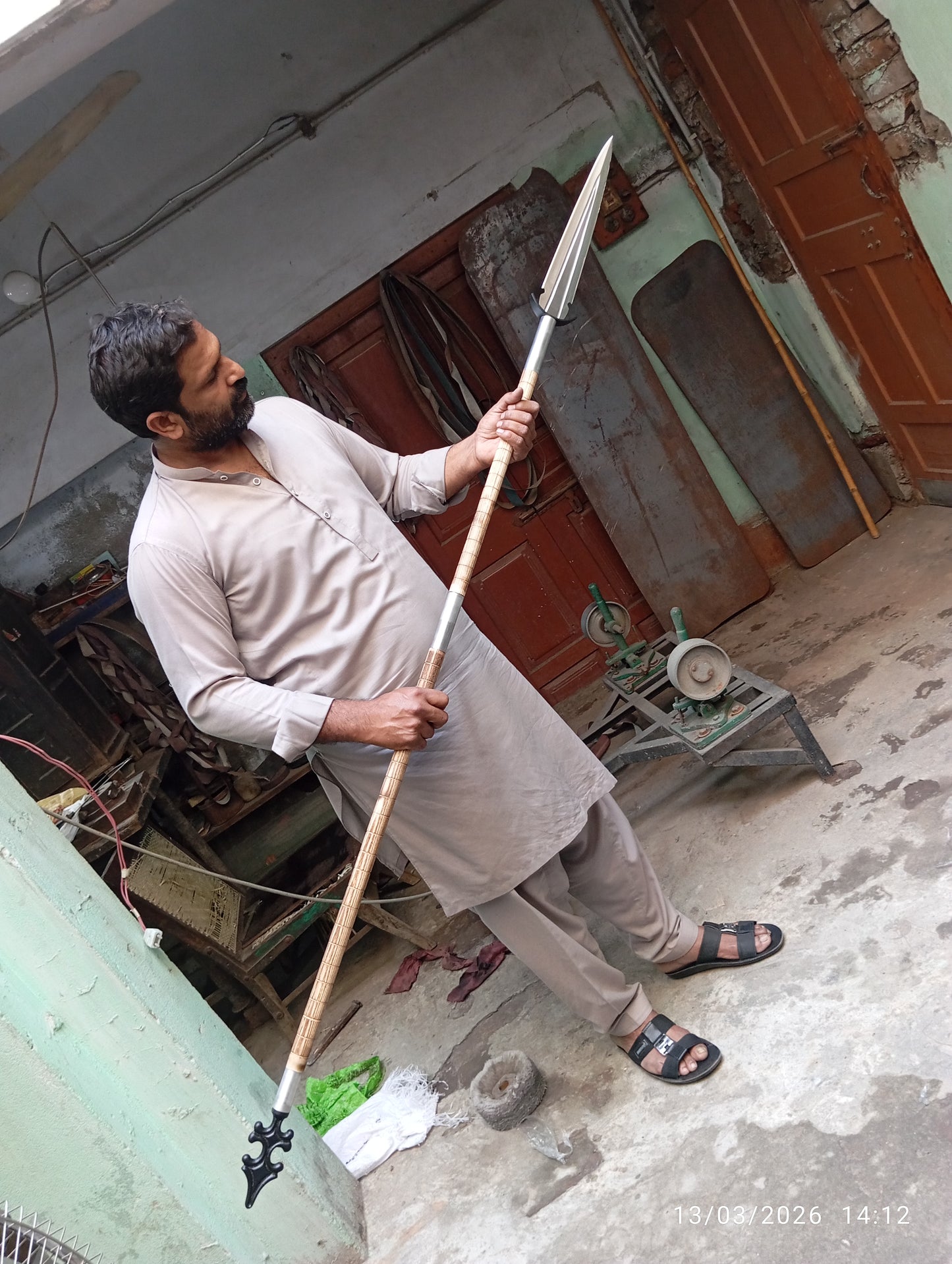 Custom 5160 forged steel Handmade Spear knife , Boar Hunting Spear by Survivalinn