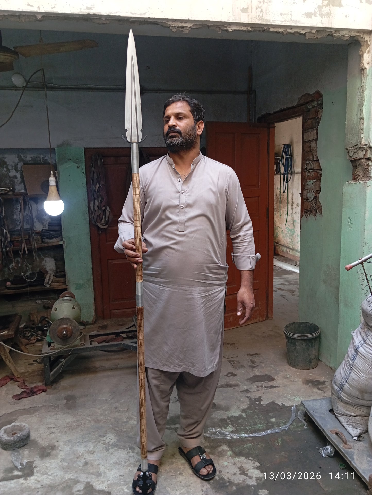 Custom 5160 forged steel Handmade Spear knife , Boar Hunting Spear by Survivalinn