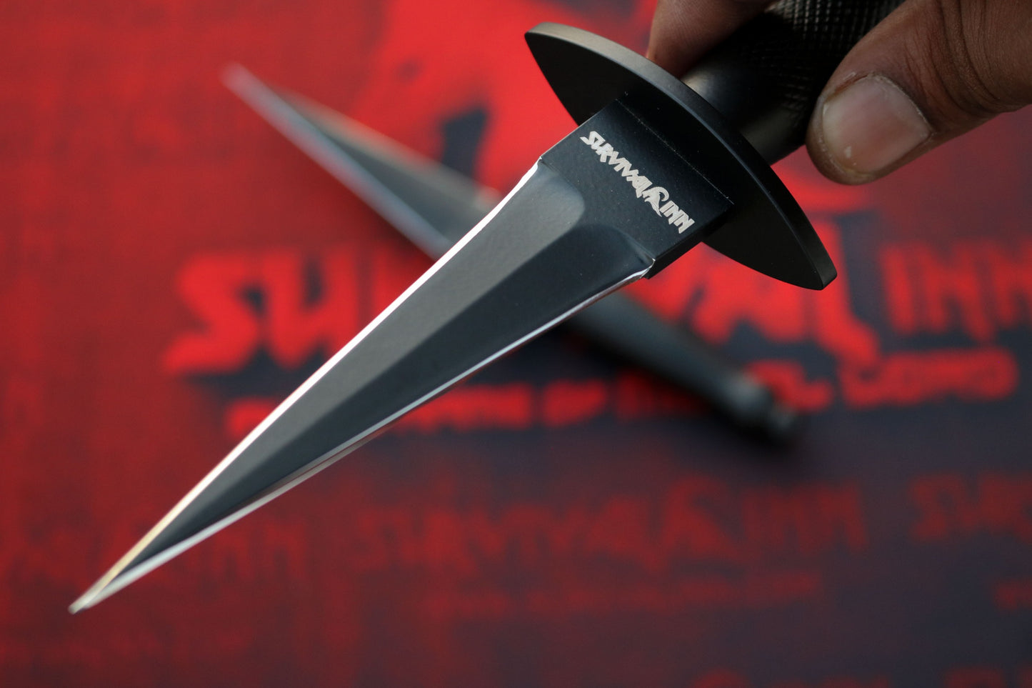 Premium custom Dagger by Survivalinn. Polished D2 steel, knurled grip, needle-point sharpness. Iconic tactical commando knife